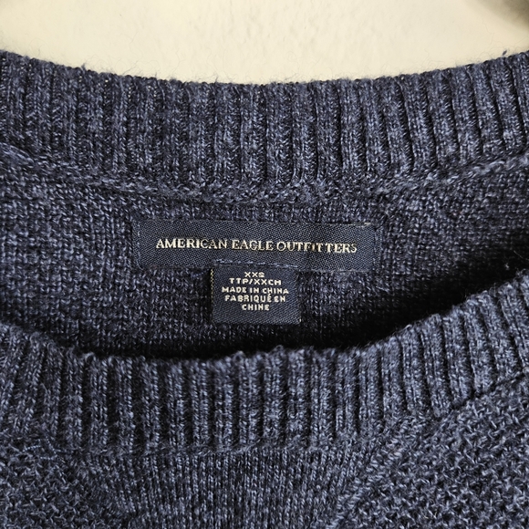 American Eagle Blue Lightweight Sweater Size XXS - Picture 4 of 4